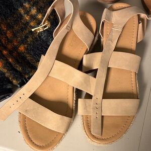 Beige Strappy Sandals